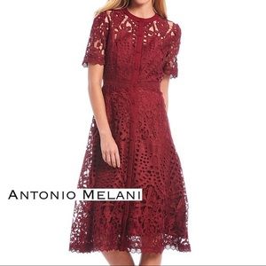 Antonio Melani Ada Eyelet Lace A Line Midi Dress